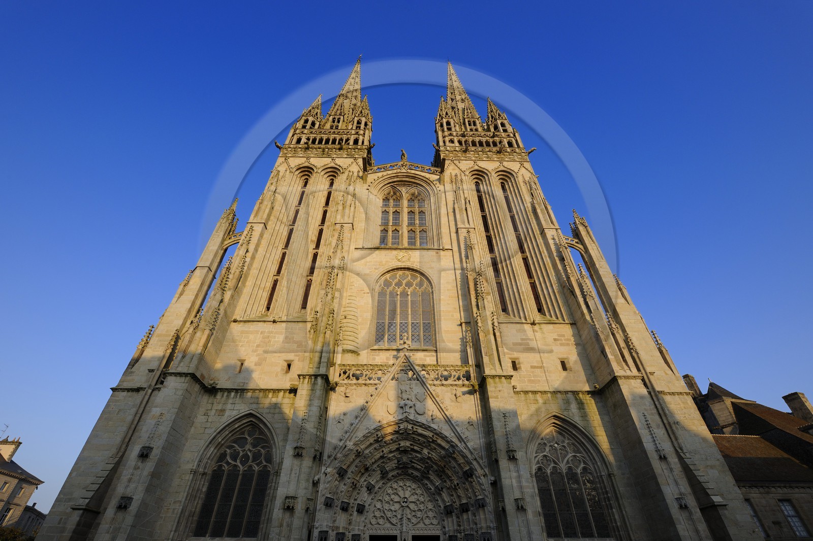 France, Finistère (29), Quimper, la cathédrale Saint-Corentin