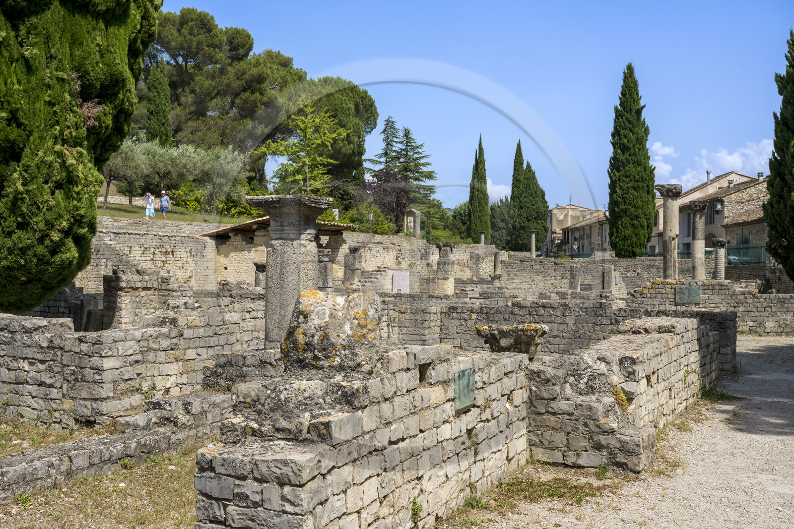France, Vaucluse (84), Vaison-la-Romaine, site archéologique de Puymin, ruine d'une domus