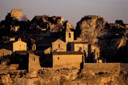 France, Bouches du Rhone, Les Baux de Provence village, labelled Les Plus Beaux Villages de France (The Most Beautiful Villages of France), chapel of white penitents