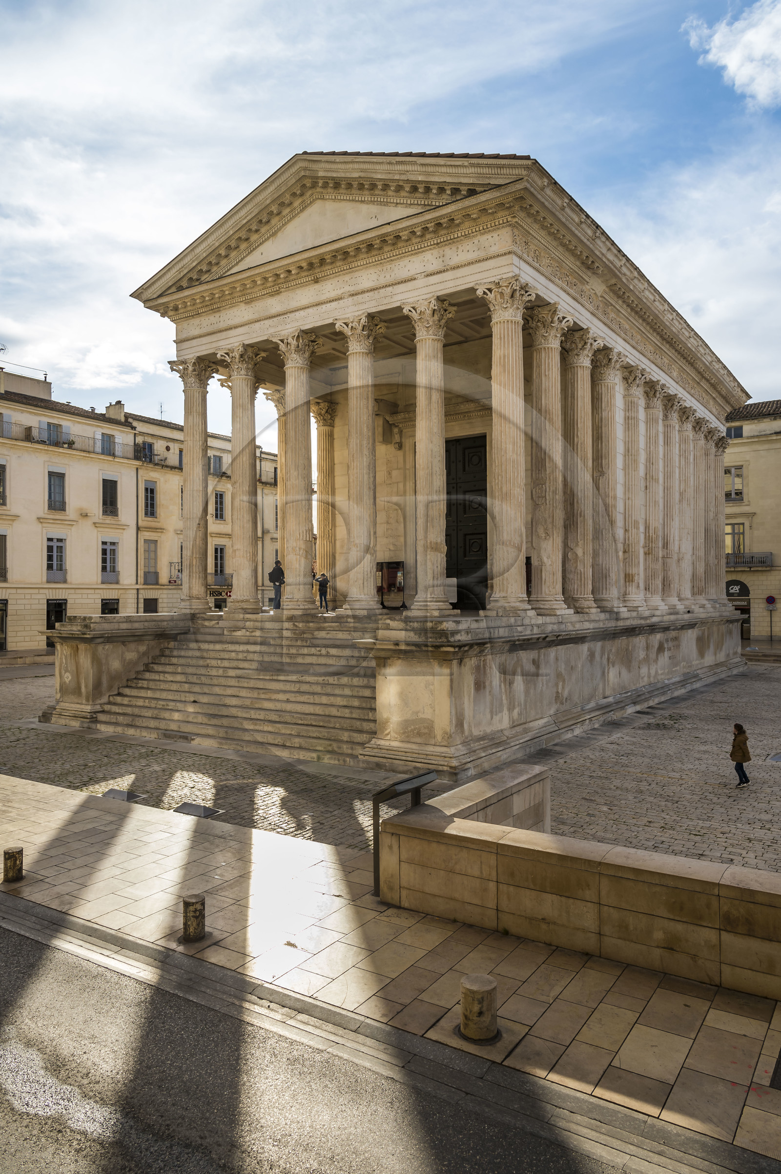 France, Gard (30), Nîmes, la Maison Carrée, ancien temple romain du Ier siècle avant JC
