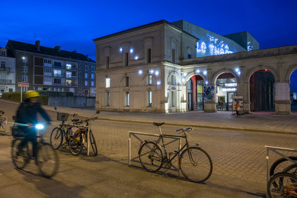 France, Loire-Atlantique, Saint-Nazaire, the Simone-Veil Theatre, national stage, designed by Karine Herman of the K-architectures agency in the city's bombed-out former train station