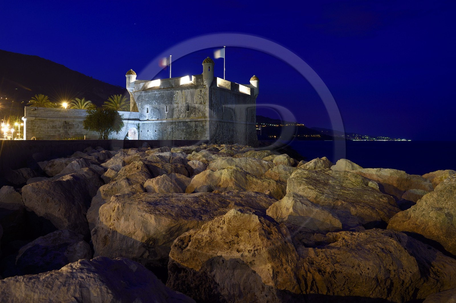 France, Alpes-Maritimes, Menton, old town, Bastion of the Old Port is an annex of the Jean Cocteau Museum