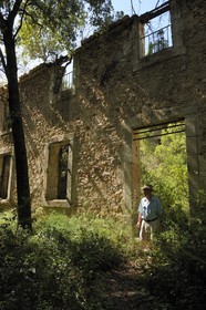France, Herault, Villeneuvette, former Royal factory, Gerard Maistre descendant of the owners of the factory from 1803 to 1954