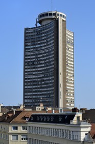 France, Haut-Rhin (68), Mulhouse, Tour de l'Europe de l'architecte François Spoerry