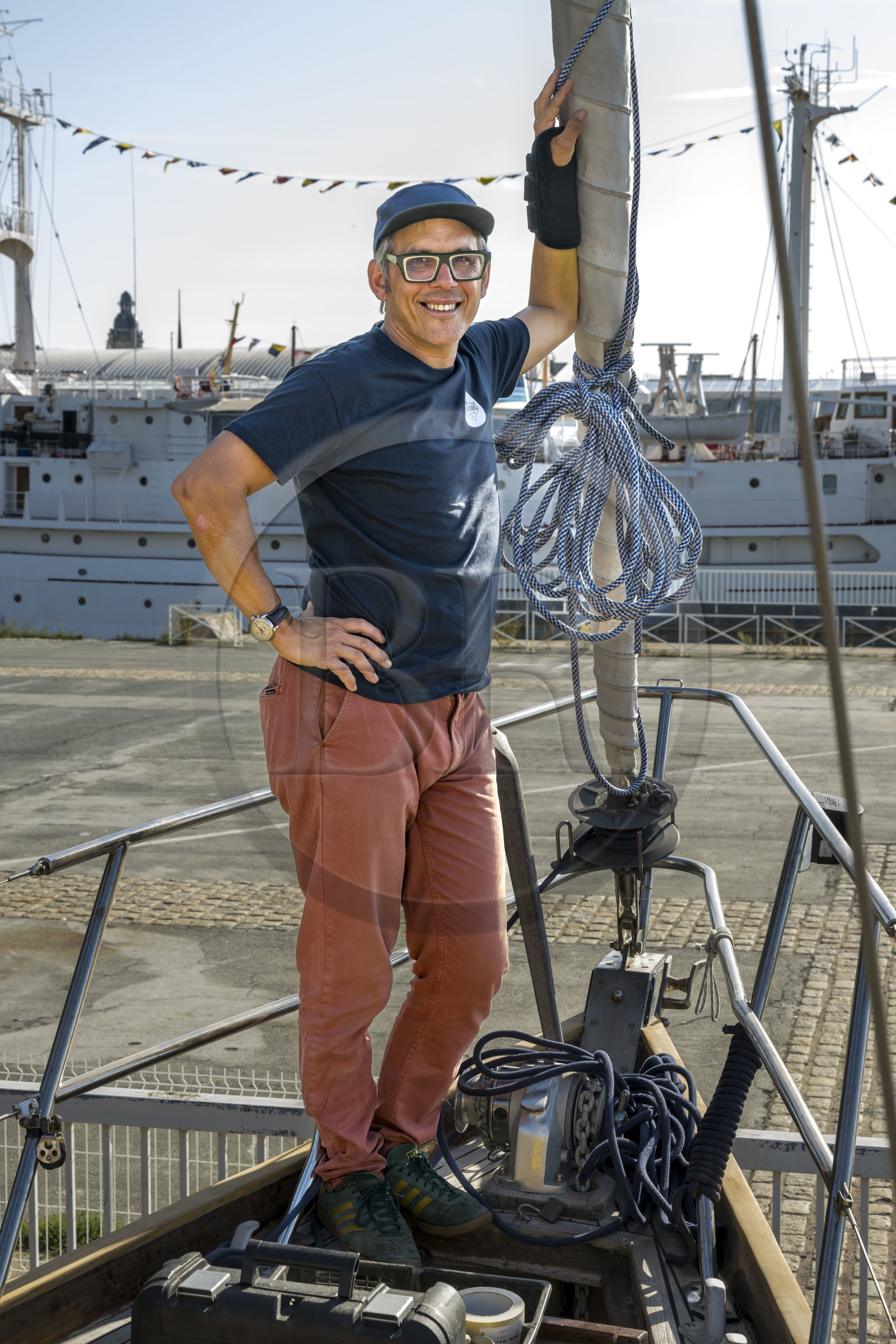France, Charente-Maritime (17), La Rochelle, quartier des Minimes, Chantier Despierres - Atelier Bois et Océan, spécialisé dans la charpente marine, l’entretien et la réparation de navires de plaisance en bois, il est dirigé par Nicolas Chanteloup