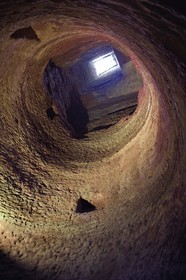 France, Bas Rhin, Northern Vosges Regional Natural Park, Lembach, Fleckenstein Castle, the well that also served as a load elevator