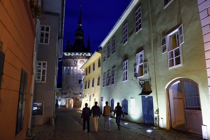 Romania, Transylvania, Sighisoara, one of the seven saxon fortified cities in Transylvania, listed as World Heritage by UNESCO, Turnul cu ceas (the clock tower) in the citadel