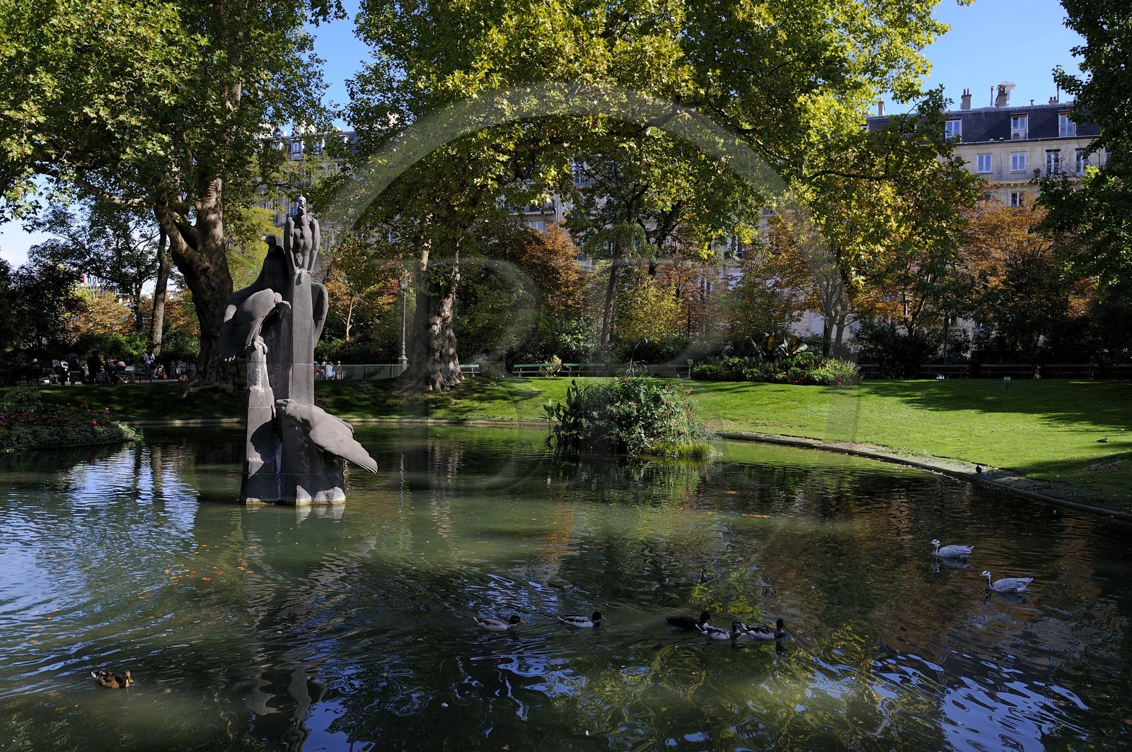 France, Paris (75), square des Batignolles