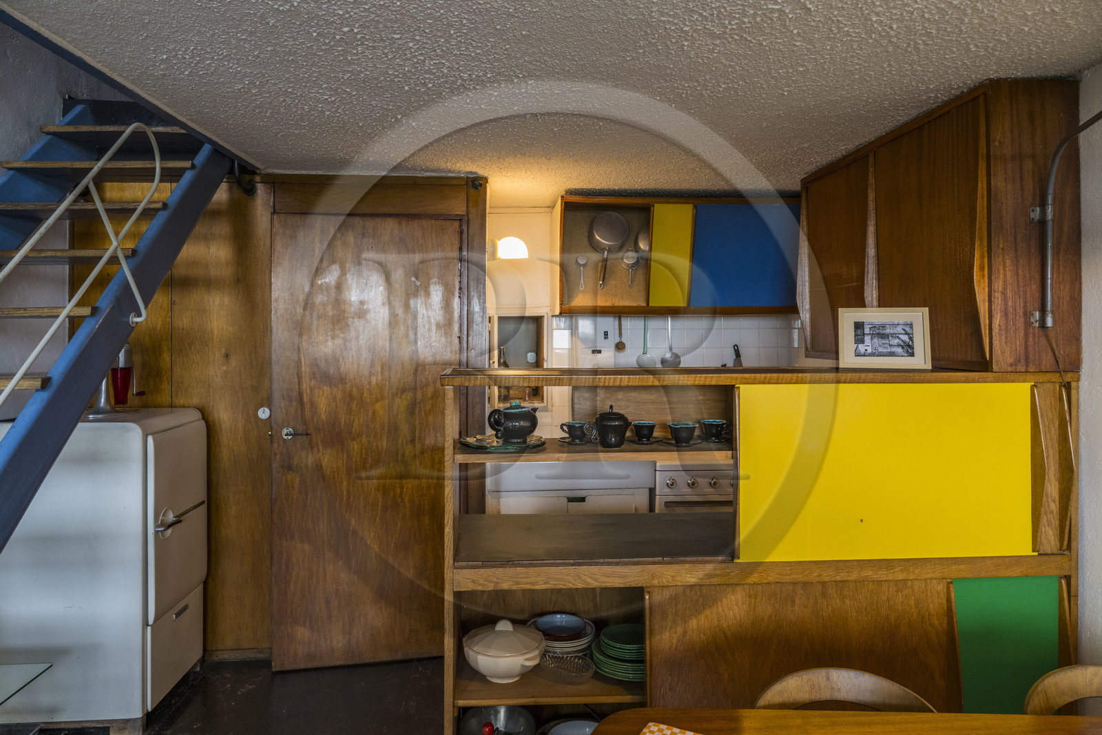 France, Loire-Atlantique (44), banlieue de Nantes, Rezé, la Maison Radieuse par l'architecte Le Corbusier, le logement témoin resté dans son état d'origine