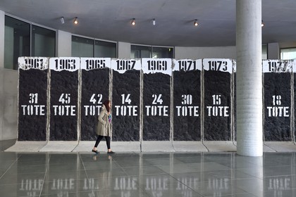 Allemagne, Berlin, Bundestag, batiments du nouveau complexe parlementaire, Marie Elisabeth-Luders Haus par l'architecte Stephan Braunfels sur les berges de la rivière Spree, Mauer-Mahnmal (Mémorial du mur)