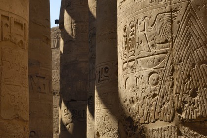 Egypte, Haute Egypte, vallée du Nil, Louxor, Karnak, classé Patrimoine Mondial de l'UNESCO, Grande Salle Hypostyle