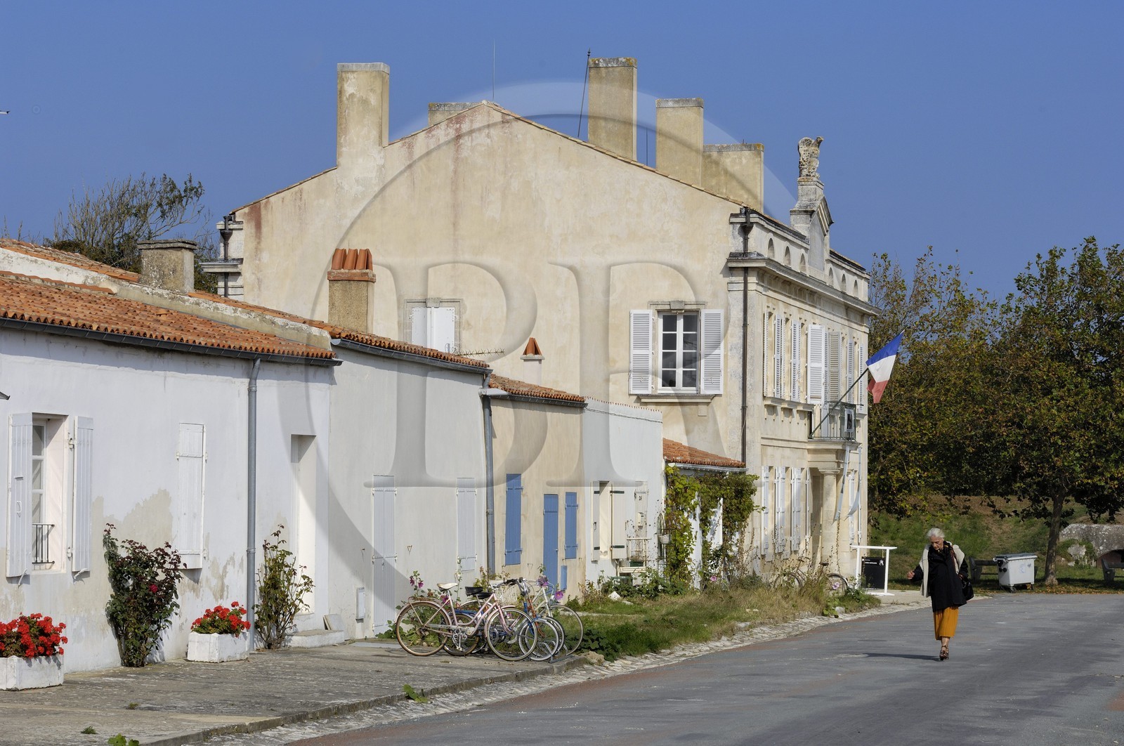 France, Charente-Maritime (17), Ile d'Aix, le bourg, le musée Napoléonien dans la rue Napoléon