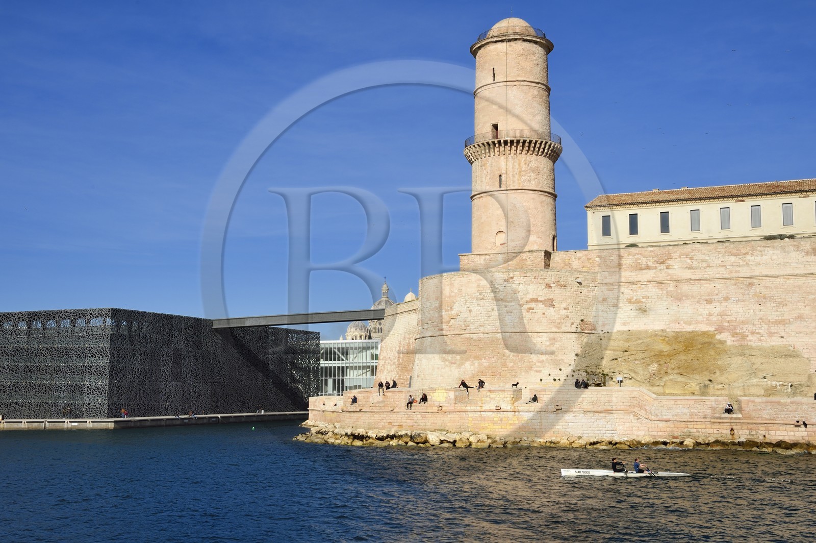 France, Bouches du Rhone, Marseille, the MuCEM museum partly inside the Fort Saint Jean