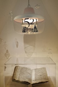 France, Bas Rhin, Strasbourg, Selestat, the Bibliothèque Humaniste (Humanist Library) refurbished by the architect Rudy Ricciotti, 1521, the oldest written mention of the Christmas tree extracted from the register of accounts of the city of Sélestat from 1517 to 1522, there is question of an expenditure of four Schillings to pay the forest guards responsible for watching over the trees in the municipal forests on Saint Thomas' Day and a fine imposed on anyone who cuts the said fir trees