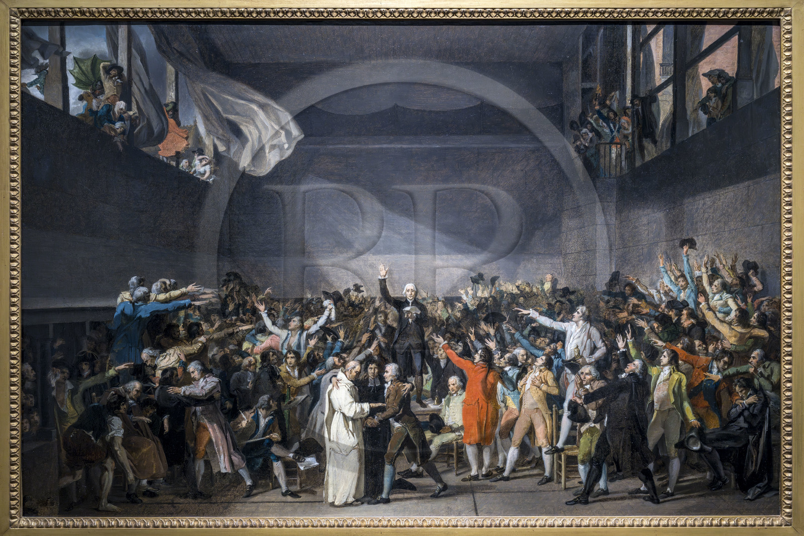 France, Paris (75), quartier du Marais, Musée Carnavalet, Le Serment du Jeu de Paume, le 20 juin 1789, esquisse d'après Jacques-Louis David après 1791