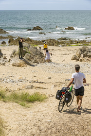 France, Vendée (85), île de Noirmoutier, Noirmoutier-en-l'Ile, plage des Lutins, randonnée à bicyclette