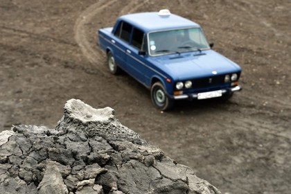 Azerbaïdjan, Gobustan, Parc national de Gobustan, volcans de boue