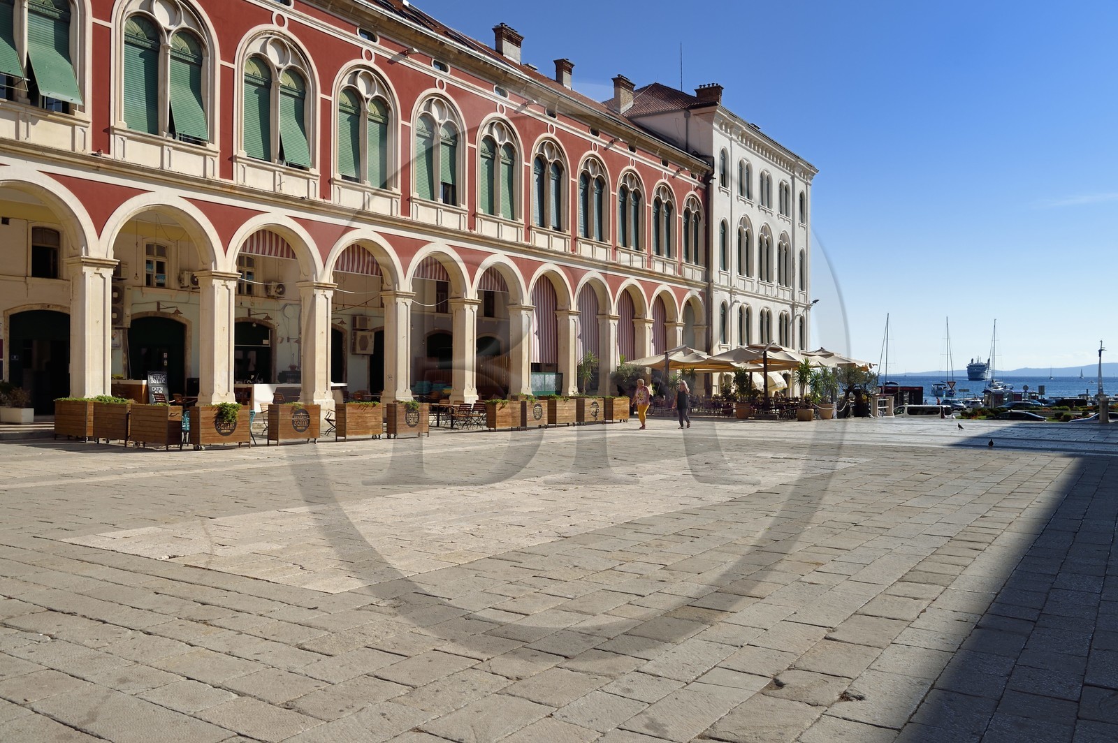 Croatie, Dalmatie, cote dalmate, Split, vieille ville romaine classée Patrimoine Mondial de l'UNESCO, la place de la République