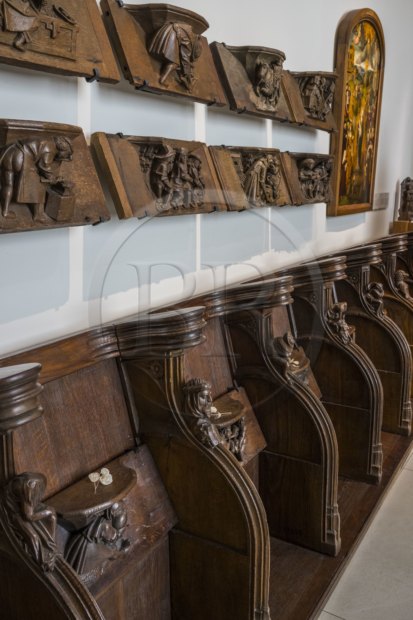 France, Paris (75), Musée de Cluny - Musée national du Moyen-Age, stalles de l'église Saint-Lucien de Beauvais