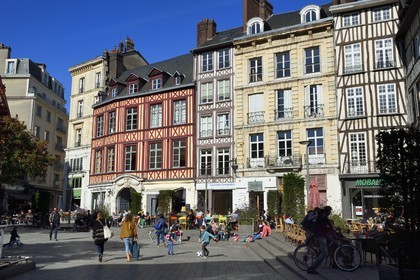 France, Seine Maritime, Rouen, place de la Pucelle in honor of Joan of Arc burned alive not far from there