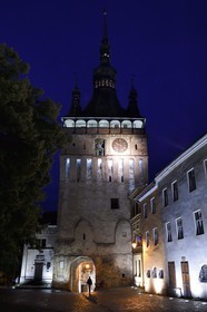 Romania, Transylvania, Sighisoara, one of the seven saxon fortified cities in Transylvania, listed as World Heritage by UNESCO, Turnul cu ceas (the clock tower) in the citadel