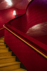 Suisse, Bâle, la salle de concert Stadtcasino Basel restructuré par les architectes Herzog et de Meuron, l'escalier principal