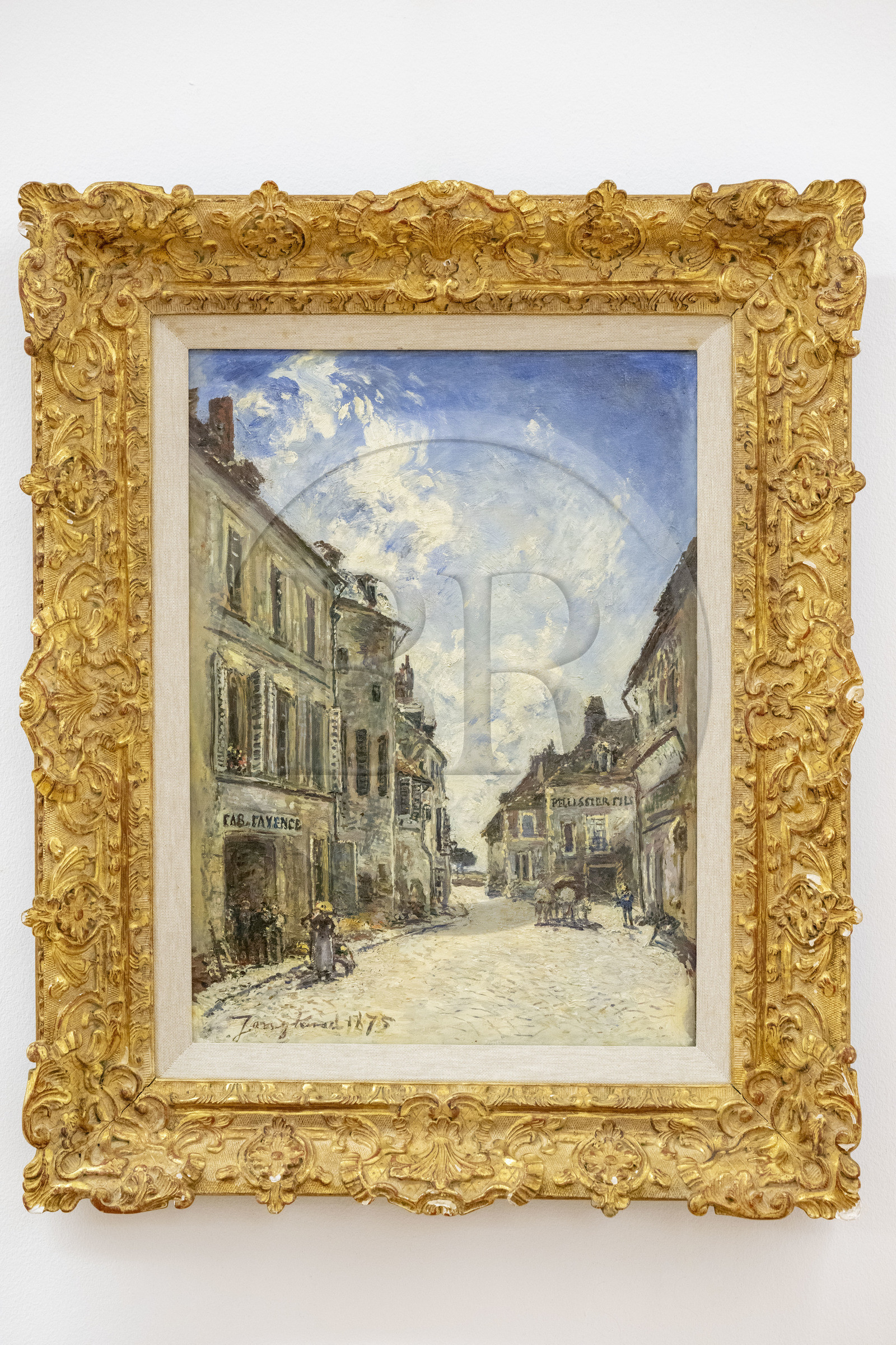 France, Nièvre (58), Nevers, musée de la Faïence et des Beaux-Arts, la rue Saint Genest à Nevers (XIXe siècle) par Johan-Barthold Jongkind