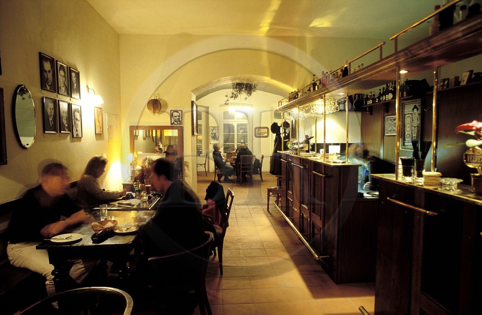 République Tchèque, Prague, café Le Montmartre (rouvert en décembre 99), café fréquenté par Kafka