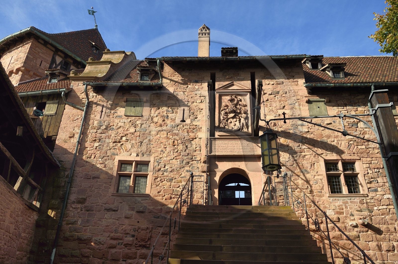 France, Bas-Rhin (67), Orschwiller, le chateau du Haut-Koenigsbourg, le grand bastion