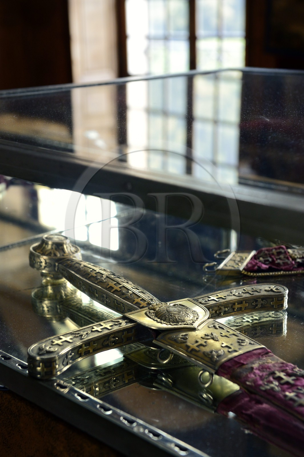 France, Meurthe-et-Moselle, Saintois region, Castle of Beauvau-Craon also called chateau d'Haroué, sword of the constable of Lorraine (early 18th century)