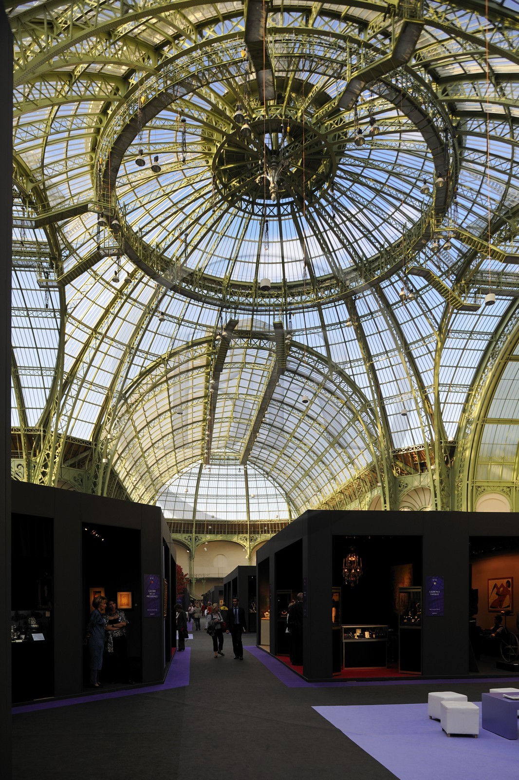 France, Paris, the Grand Palais, the collector lounge under the glass roof
