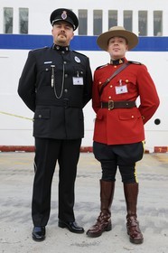 Canada, Newfoundland and Labrador Province, Newfoundland Island, the Mounties, Canadian mounted police at Corner Brook ('Royal Canadian Mounted Police' registered trademark, a clearance is compulsory)