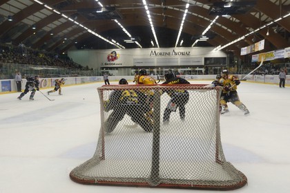 France, Haute-Savoie (74), Morzine, match de hockey sur glace du Hockey Club Morzine-Avoriaz appelé les Pingouins