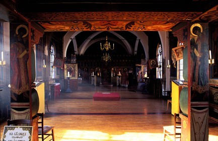 France, Paris 19ème (75), église orthodoxe russe Saint Serge rue de Crimée