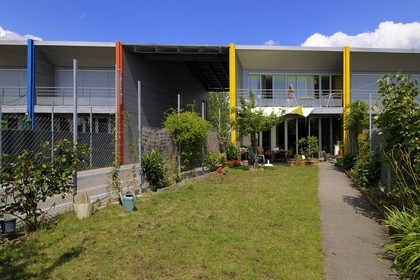 France, Haut Rhin, Mulhouse, la Cite Manifeste de la Somco (working class housing), house created by Jean Nouvel