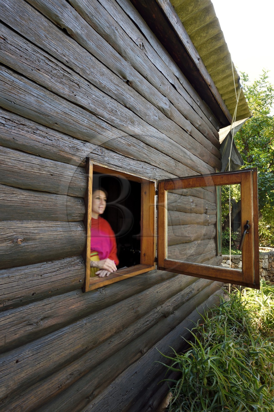 France, Alpes-Maritimes, Roquebrune-Cap-Martin, Cap Martin, Cabanon (Shed) by Le Corbusier built in 1952 (Authorization request necessary before publication)