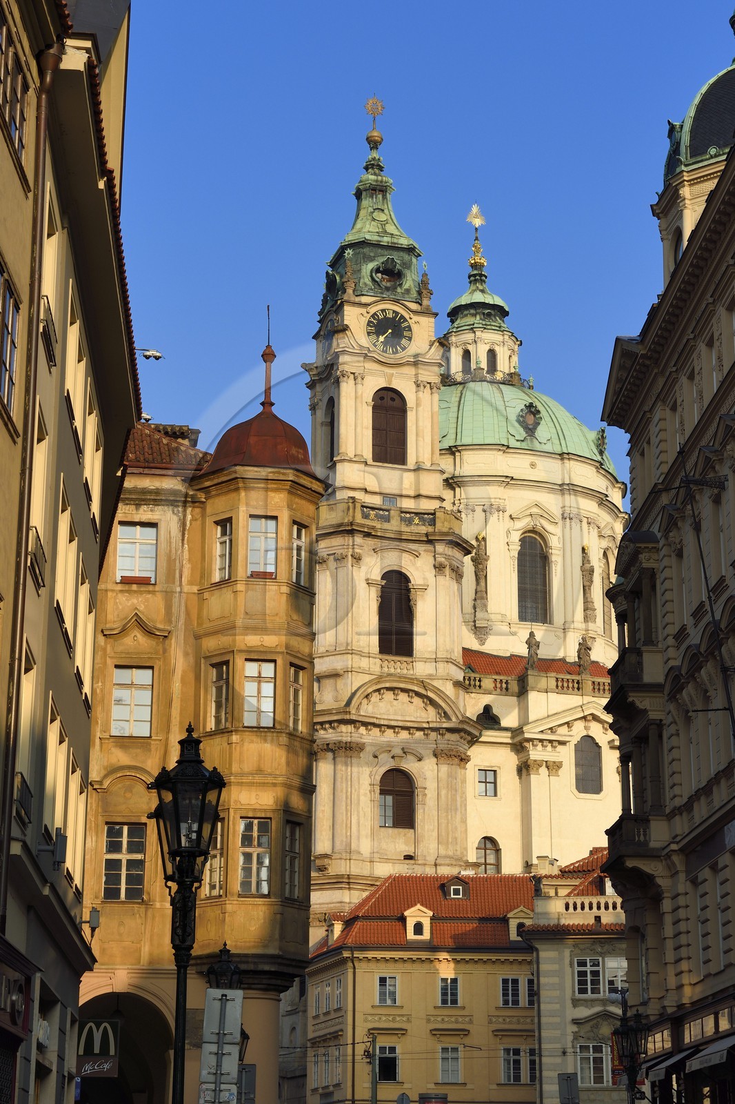 Czech Republic, Prague, historical center listed as World Heritage by UNESCO, Mala Strana, the baroque church of Saint Nicolas (Sv Mikulaoe)