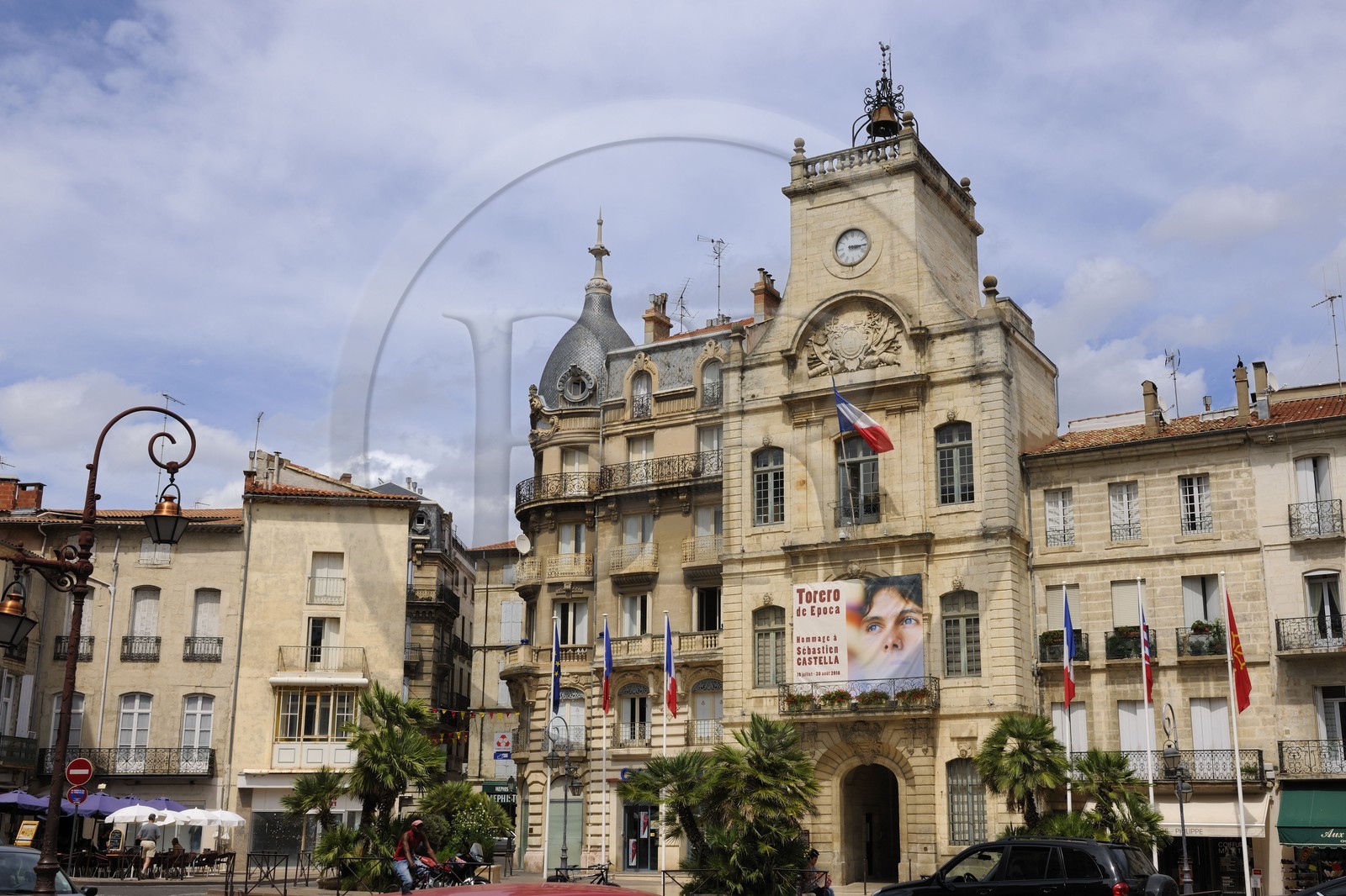 France, Herault, Beziers, main entrance of the city hall