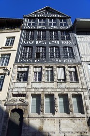 France, Seine-Maritime, Rouen, master-clothier house of the beginning of the 17th century at 158 rue Eau-de-Robec