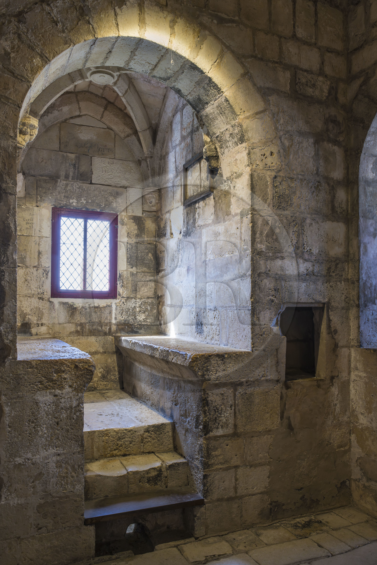 France, Charente-Maritime (17), La Rochelle, la Tour Saint-Nicolas, Salle de veille du capitaine