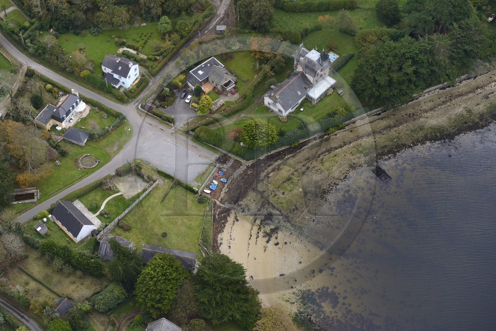 France, Finistère (29), Prat-Ar-Coum (vue aérienne)