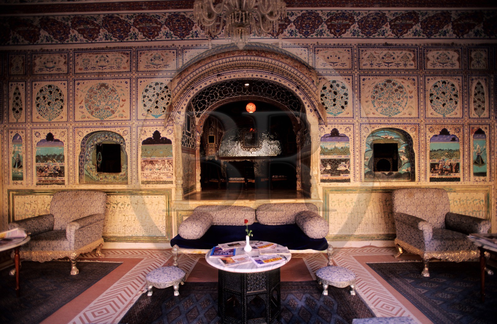 India, Rajasthan State, Jaipur area, Samode Palace, the Sultan Mahal