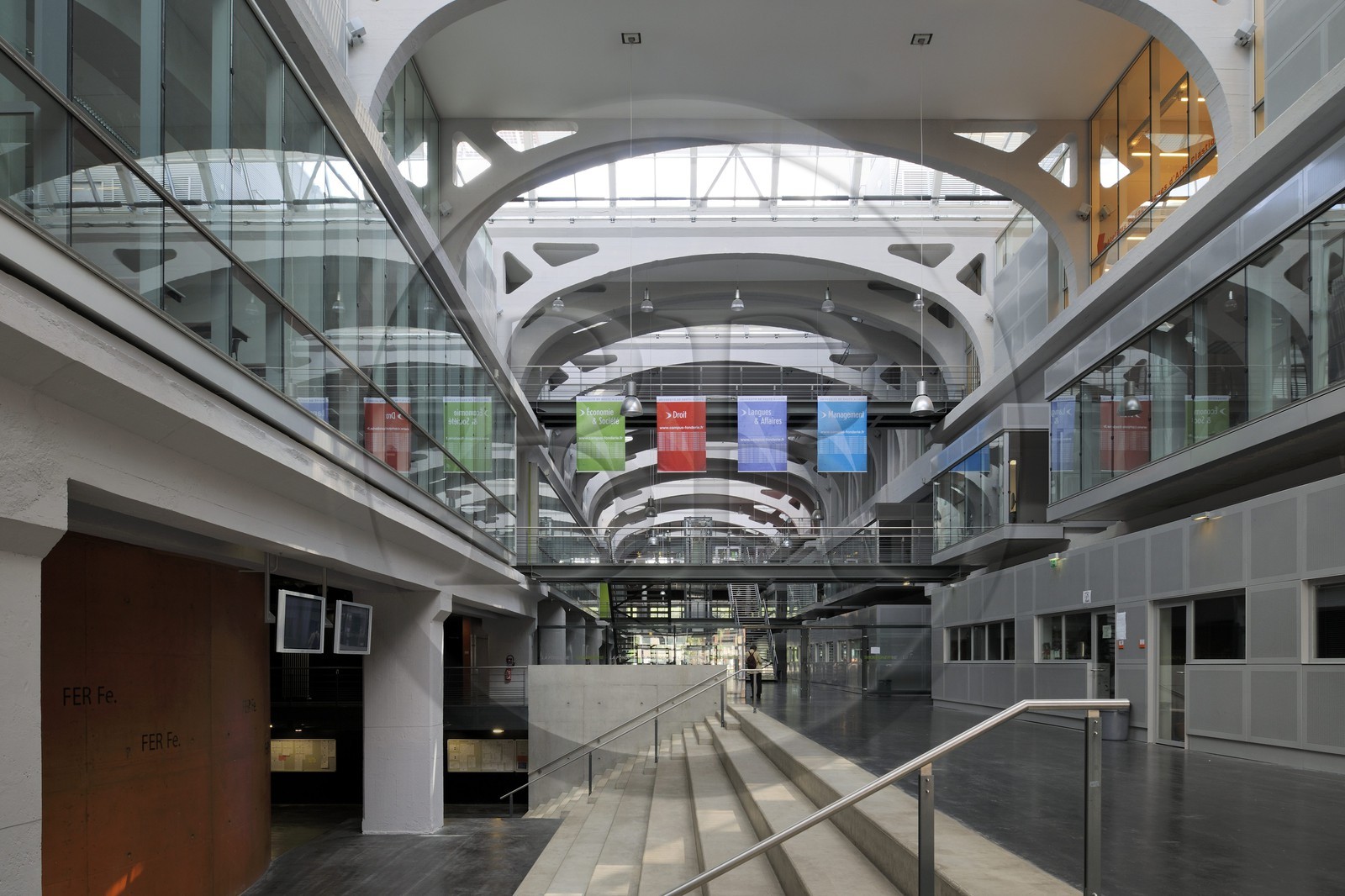 France, Haut-Rhin (68), Mulhouse, La Fonderie, université de Haute Alsace, Faculté des Sciences économiques sociales et juridiques, Centre Rhénan d'archives et de recherches économique et futur Centre d'Art International