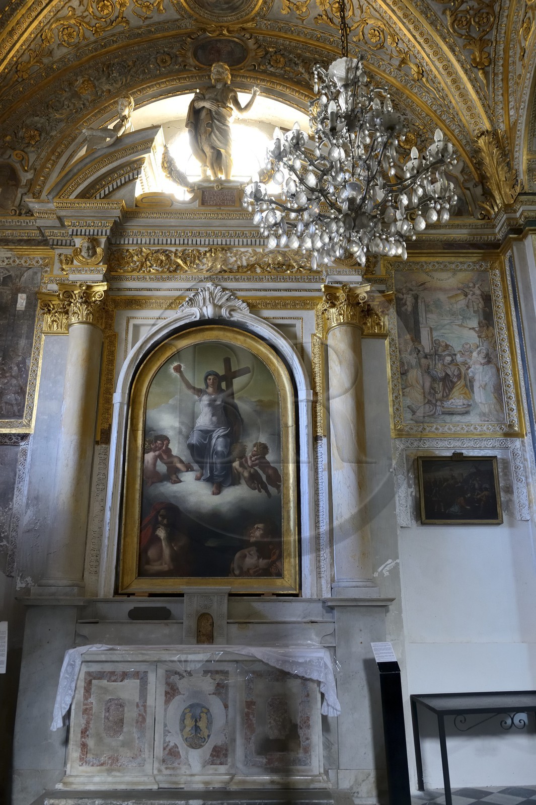 France, Corse-du-Sud (2A), Ajaccio, cathédrale Notre-Dame-de-l'Assomption (cathédrale Santa Maria Assunta), tableau de Delacroix dans la chapelle de la Madonna del Pianto