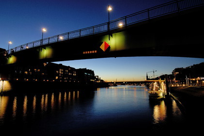 Allemagne, Breme (Bremen), pont sur la rivi