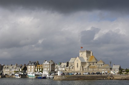 France, Manche, Val de Saire, Barfleur, labelled Les Plus Beaux Villages de France (The Most Beautiful Villages of France), the port