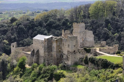 France, Aude (11), château cathare de Saissac
