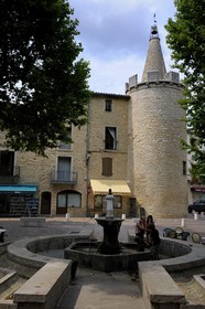 France, Herault, Pic Saint-Loup region, Saint-Martin-de-Londres, the Clock Tower
