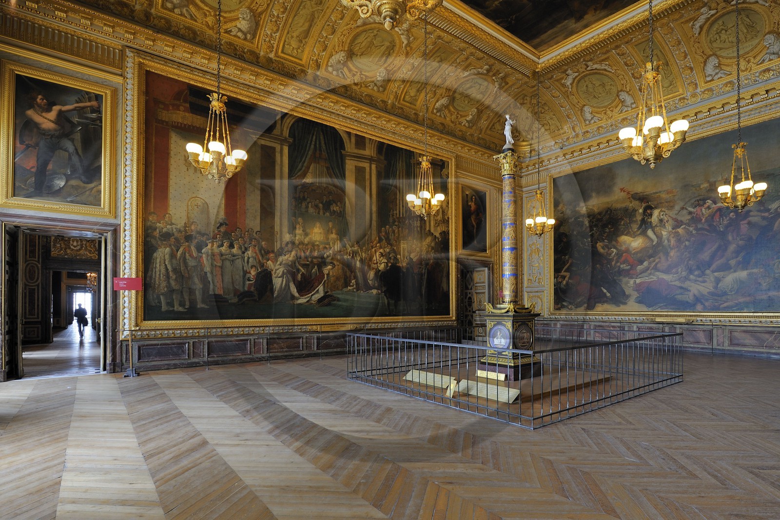 France, Yvelines (78), château de Versailles, classé Patrimoine Mondial de l'UNESCO, salle du Sacre, tableau Le Sacre de Napoléon par Jacques-Louis David