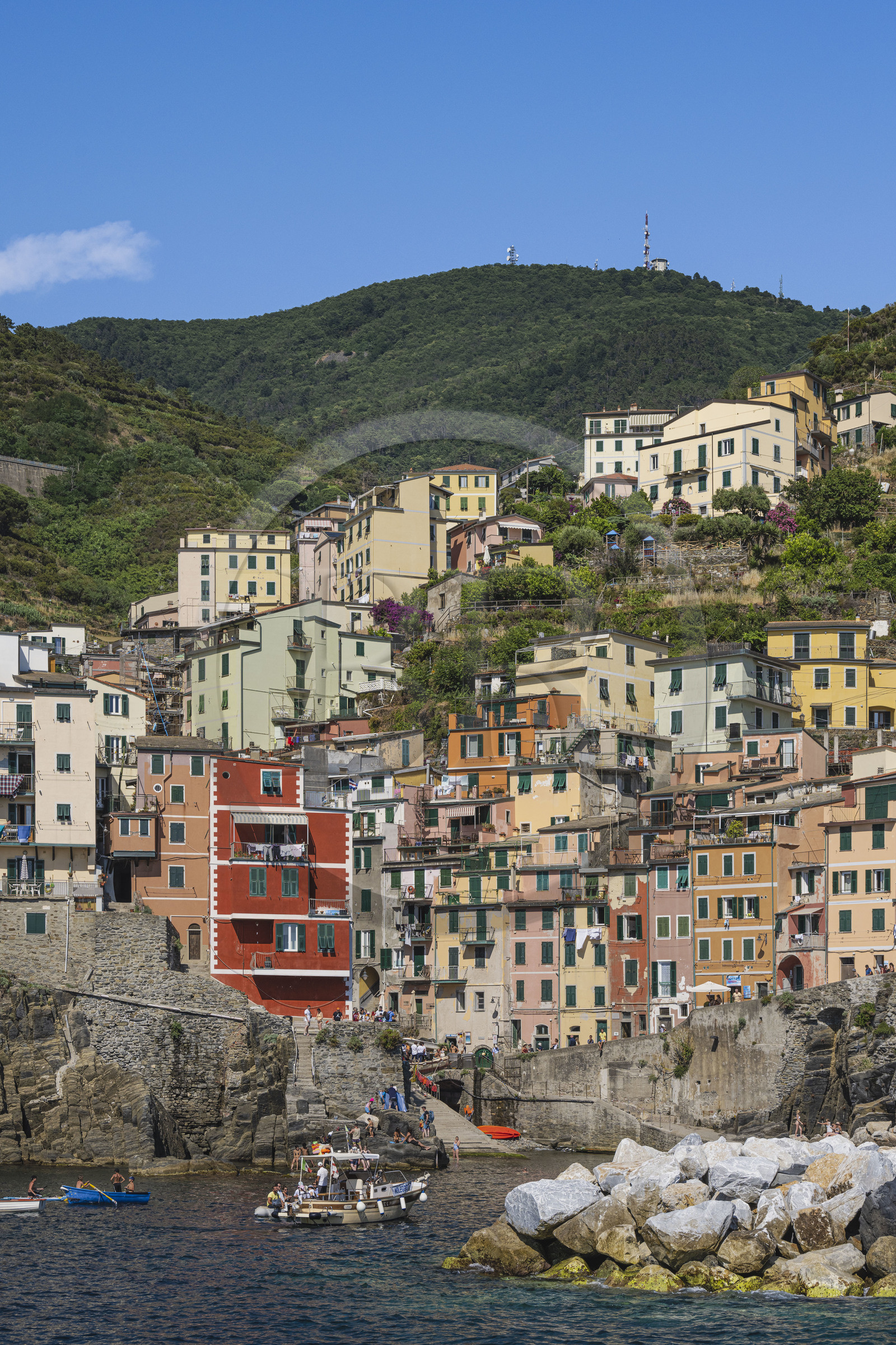 Italy, Liguria, Cinque Terre National Park listed as World Heritage by UNESCO, village of Riomaggiore
